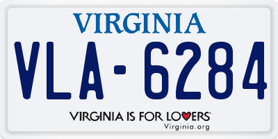 VA license plate VLA6284