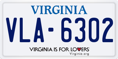 VA license plate VLA6302