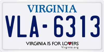 VA license plate VLA6313