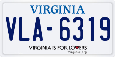 VA license plate VLA6319