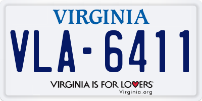 VA license plate VLA6411