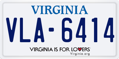 VA license plate VLA6414