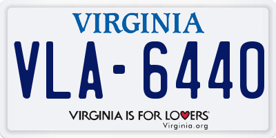 VA license plate VLA6440