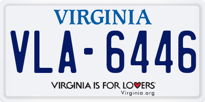 VA license plate VLA6446
