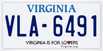 VA license plate VLA6491