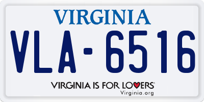 VA license plate VLA6516