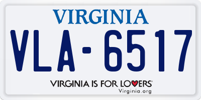 VA license plate VLA6517