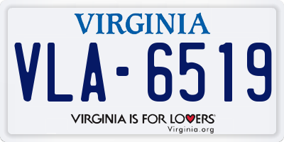 VA license plate VLA6519