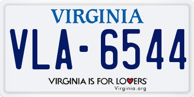 VA license plate VLA6544
