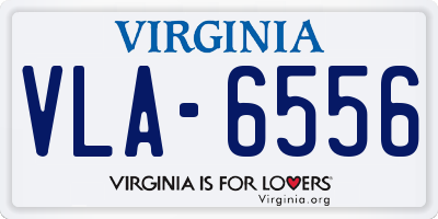VA license plate VLA6556