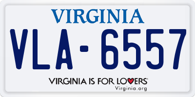 VA license plate VLA6557