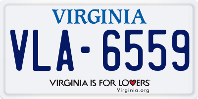 VA license plate VLA6559