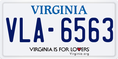 VA license plate VLA6563