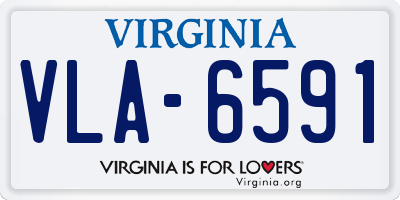 VA license plate VLA6591
