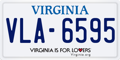 VA license plate VLA6595