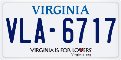 VA license plate VLA6717