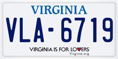VA license plate VLA6719