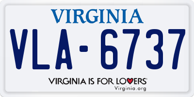 VA license plate VLA6737
