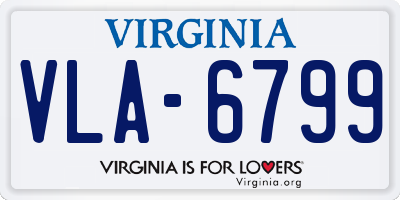 VA license plate VLA6799