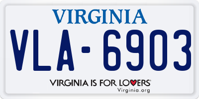 VA license plate VLA6903