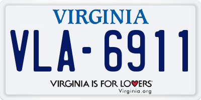 VA license plate VLA6911