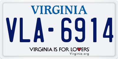VA license plate VLA6914