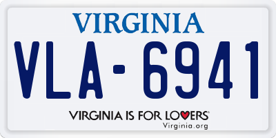 VA license plate VLA6941