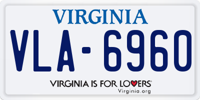 VA license plate VLA6960