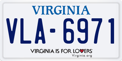 VA license plate VLA6971
