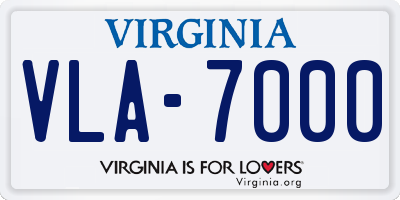 VA license plate VLA7000