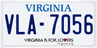 VA license plate VLA7056
