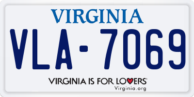 VA license plate VLA7069