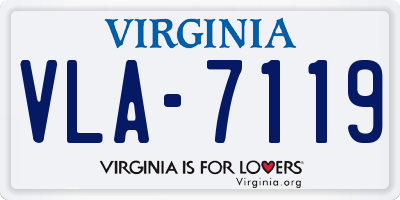 VA license plate VLA7119