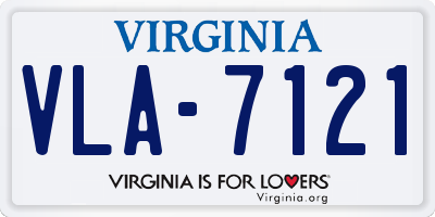 VA license plate VLA7121