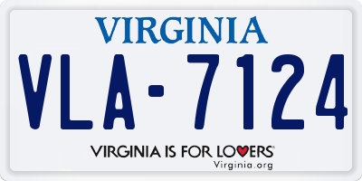 VA license plate VLA7124