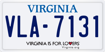 VA license plate VLA7131