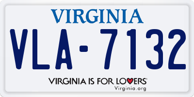 VA license plate VLA7132