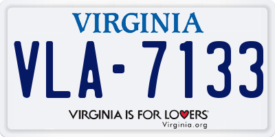 VA license plate VLA7133