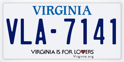 VA license plate VLA7141