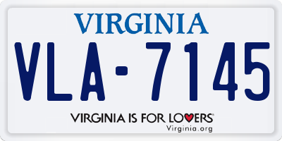 VA license plate VLA7145