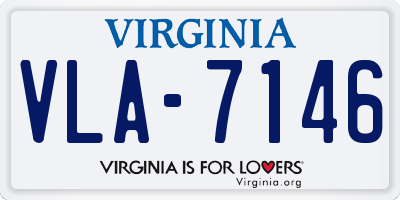 VA license plate VLA7146