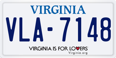 VA license plate VLA7148