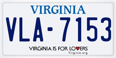 VA license plate VLA7153