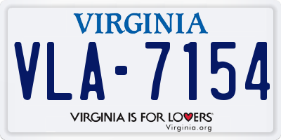VA license plate VLA7154