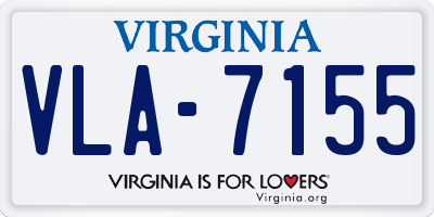 VA license plate VLA7155