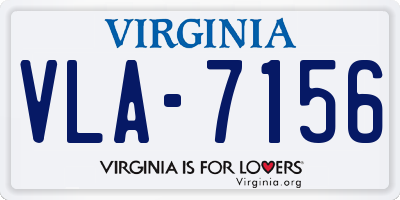 VA license plate VLA7156