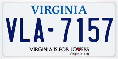 VA license plate VLA7157