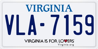 VA license plate VLA7159