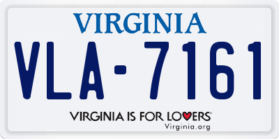 VA license plate VLA7161