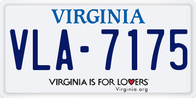 VA license plate VLA7175